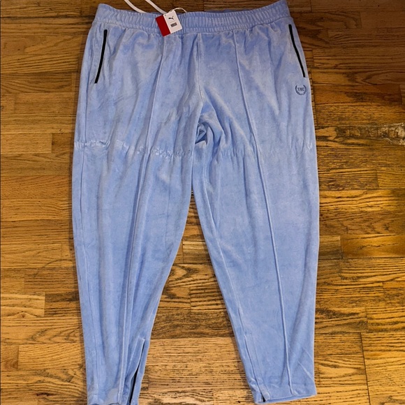 PUMA Light Blue velour  Men's Joggers-NEW with tags - Picture 1 of 14